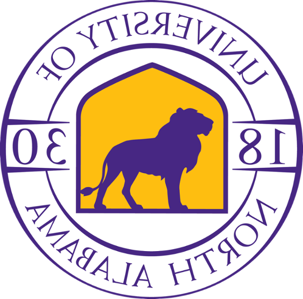 UNA Logo - round with purple lion